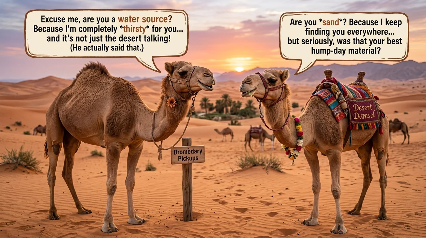 Dromedary pickup lines for him