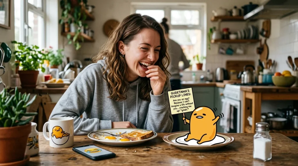 gudetama pickup lines